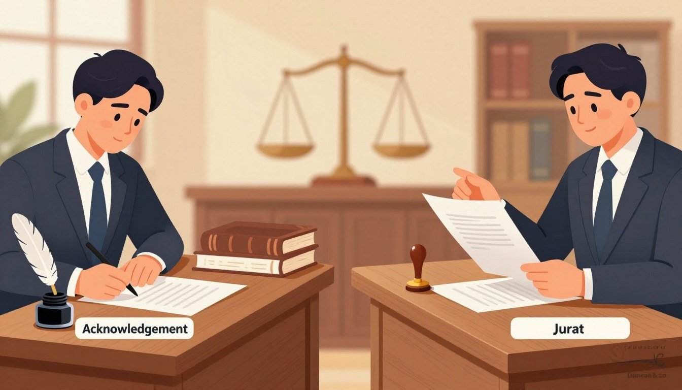 Difference Between Acknowledgement and Jurat: What You Need to Know